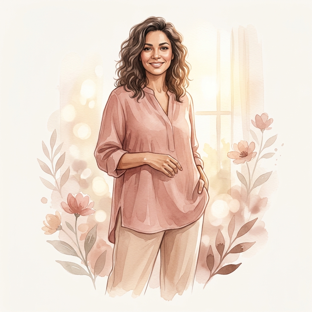 Mulher confiante e sorridente